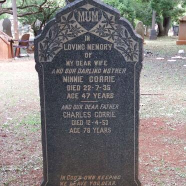 CORRIE Charles -1953 & Minnie -1935