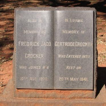 CROCKER Fredrick Jaco -1976 &amp; Gertrude -1941