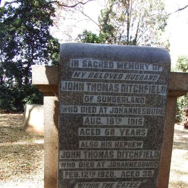 DITCHFIELD John Thomas  -1915 :: DITCHFIELD John Thomas -1920