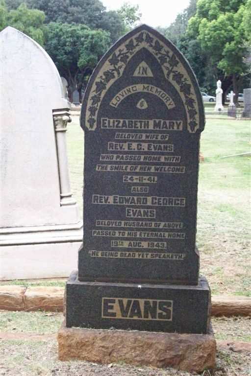 EVANS Edward George -1943 &amp; Elizabeth Mary -1941