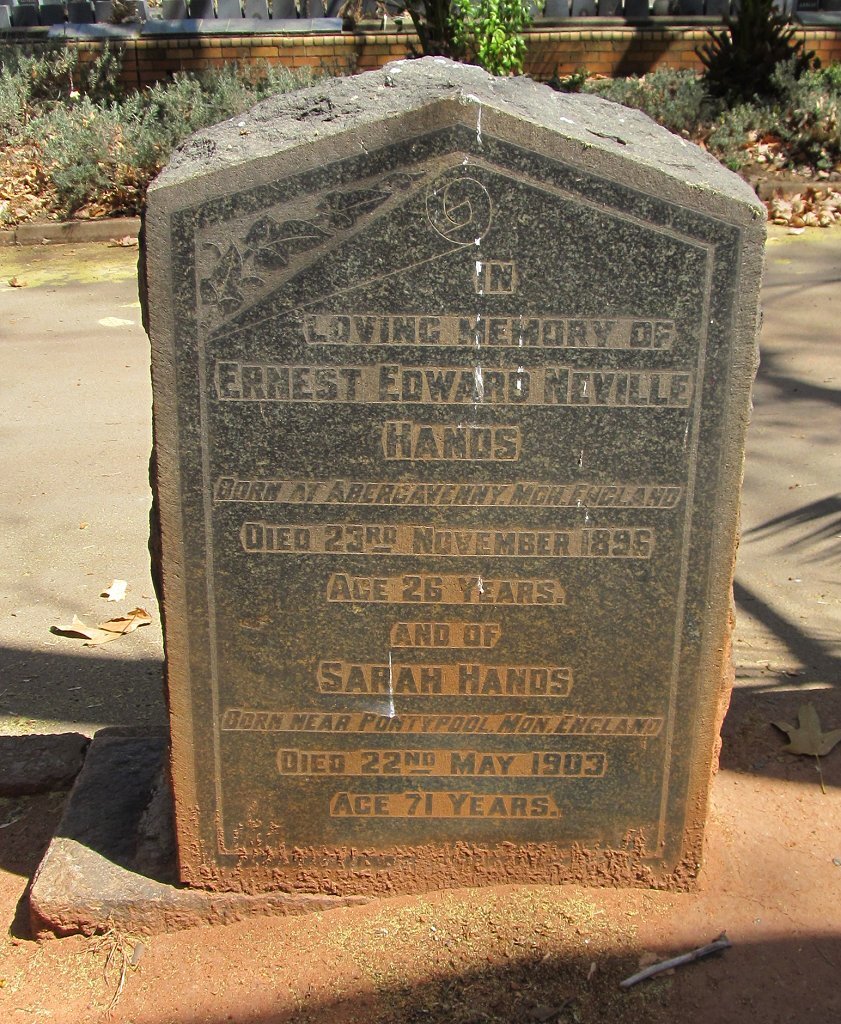 HANDS Ernest Edward Neville -1896 :: HANDS Sarah -1903