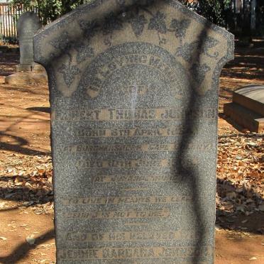 JOHNSON Robert Thomas 1854-1908 &amp; Jennie Barbara 1863-1940