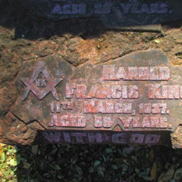 KING Harold Francis  -1937
