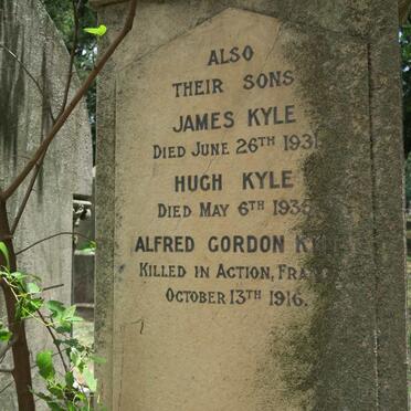 KYLE James -1928 & Agnes -1903 :: KYLE James -1931  :: KYLE Hugh -1935 :: KYLE Alfred Gordon -1916_3