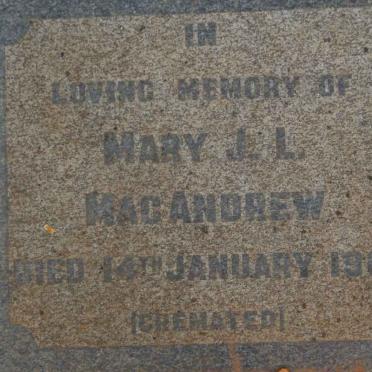 MacANDREW Mary J.L. -1901