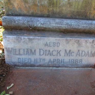 MCADAM William Diack  -1988