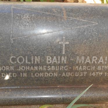 MARAIS Colin, BAIN 1893-1942