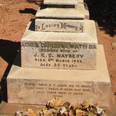 MAYBERY Agnes Carolina Matilda -1908