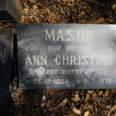 MASON Ann Christine 1884-1979