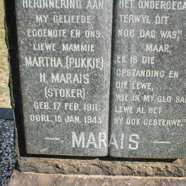 MARAIS Martha geb. STOKER 1911-1943