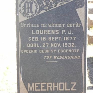 MEERHOLZ Lourens P.J. 1877-1932