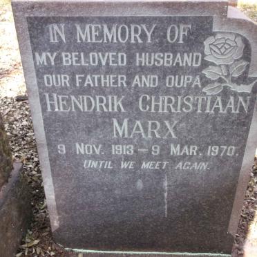MARX Hendrik Christiaan 1913-1970