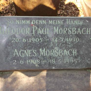 MORSBACH Theodore Paul 1905-1970 & Agnes 1908-1995