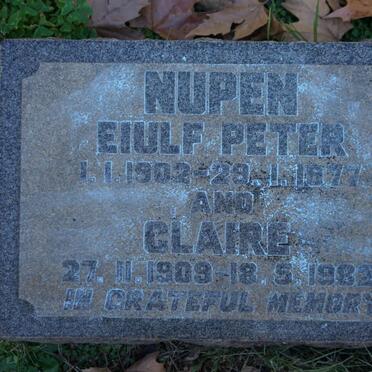 NUPEN Eiulf Peter 1902-1977 &amp; Claire 1909-1982