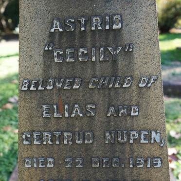 NUPEN Elias &amp; Gertrud :: NUPEN Astrid -1919