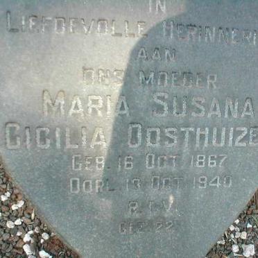 OOSTHUIZEN Maria Susana Cicilia 1867-1940