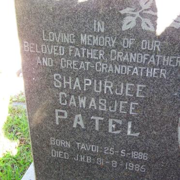 PATEL Shapurjee Cawasjee 886-985