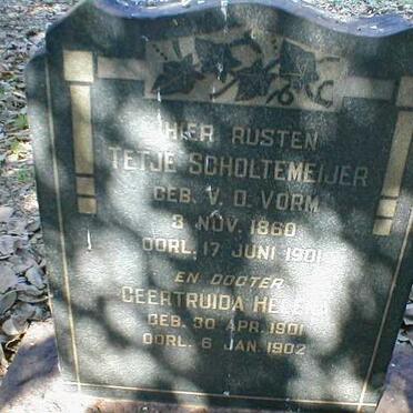 SCHOLTEMEIJER Tetje geb. VAN DER VORM 1860-1901 :: SCHOLTEMEIJER Geertruida Helena 1901-1902