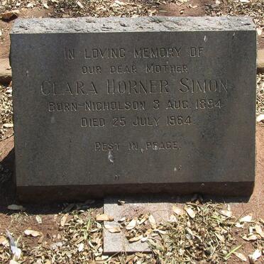 SIMON Clara Horner nee NICHOLSON 1894-1964