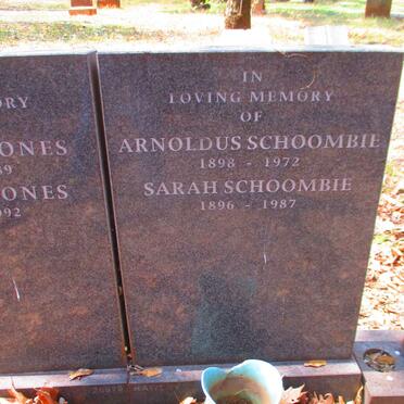 SCHOOMBIE Arnoldus 1898-1972 & Sarah 1896-1987