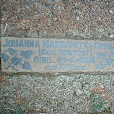 SNYMAN Johanna Margaretta geb. COETZEE -1889