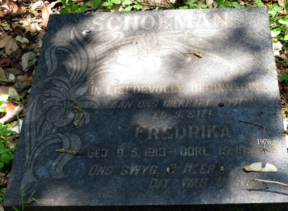 SCHOEMAN Fredrika 1913-1976