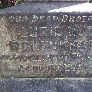 SCHWIKKARD Amalie Marie Louisa -1909 :: SCHWIKKARD Ludie W.E. -1910