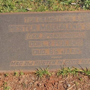 SMIT Hester Magdalena nee SPANGENBERG -1909