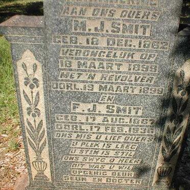 SMIT M.J. 1962-1899 :: SMIT F.J. 1867-1936