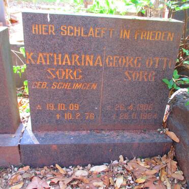 SORG Georg Otto 1905-1984 & Katharina SCHLIMGEN 1909-1976