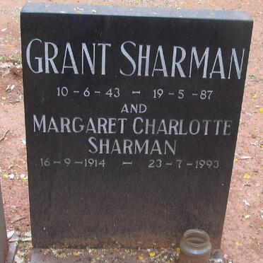 SHARMAN Margaret Charlotte 1914-1993 :: SHARMAN Grant 1943-1987