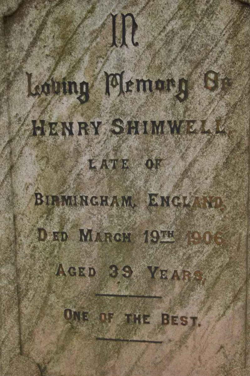 SHIMWELL Henry -1906