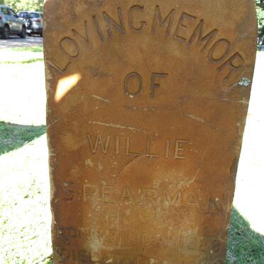 SPEARMAN Willie 1888-1888