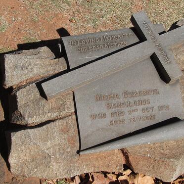 SANDILANDS Maria Elizabeth -1919