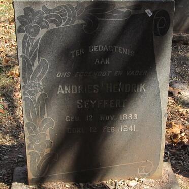 SEYFFERT Andries Hendrik 1888-1941