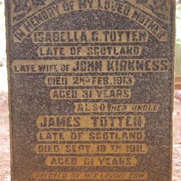 TOTTEN James -1911 :: TOTTEN Isabella G. -1913 