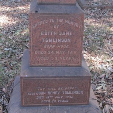 TOMLINSON Edith Jane nee WOOD -1910