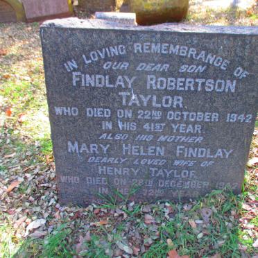 TAYLOR Mary Helen, FINDLAY -1942 :: TAYLOR Findlay Robertson  -1942 