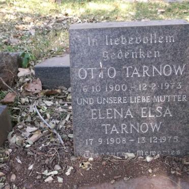 TARNOW Otto 1900-1973 &amp; Elena Elsa 1908-1975