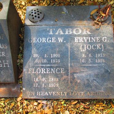 TABOR George W. 1901-1975 & Florence 1898-1979 :: TABOR Ervine G. 1925-1994
