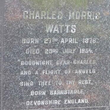 WATTS Charles Morris 1876-1954
