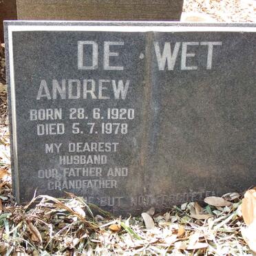 WET Andrew, de 1920-1978