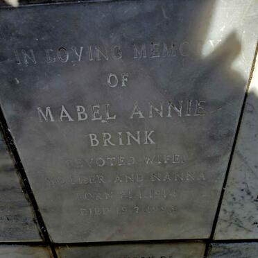 BRINK Mabel Annie 1914-1993