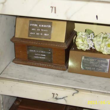 BENINGTON Daphne -1957 :: BENINGTON Cedric -1942 :: ONGLEY Margaret Glover -195?