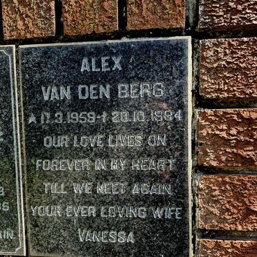 BERG Alex, van den 1959-1984