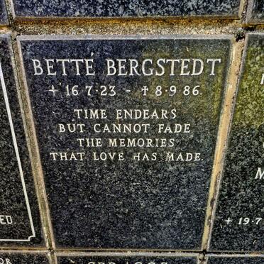 BERGSTEDT Bette 1923-1986