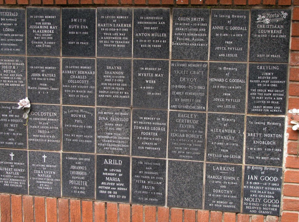 101 Memorial wall