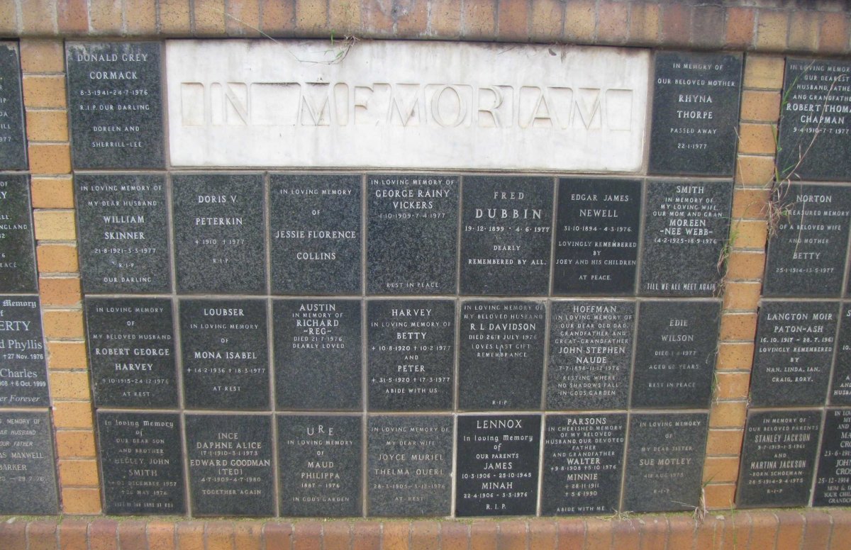 116 Memorial wall