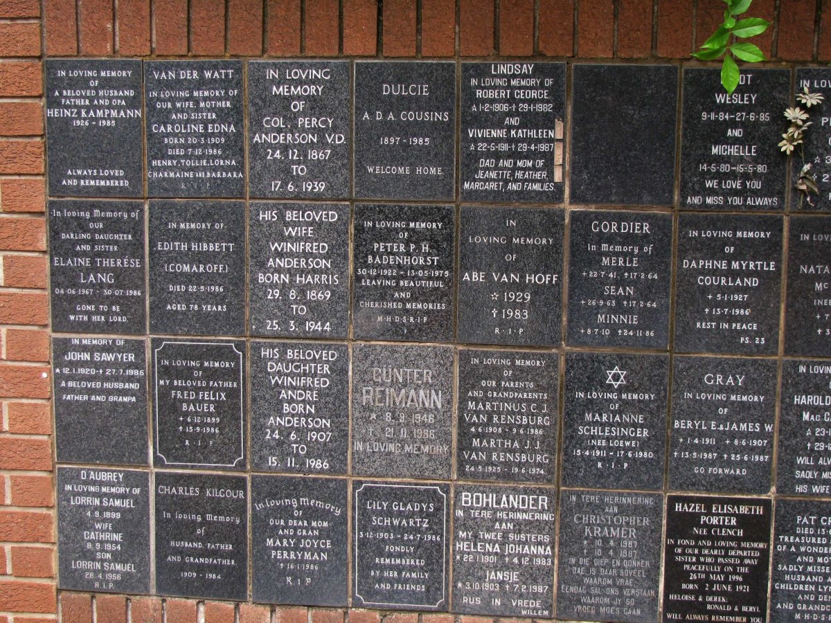 150 Memorial wall