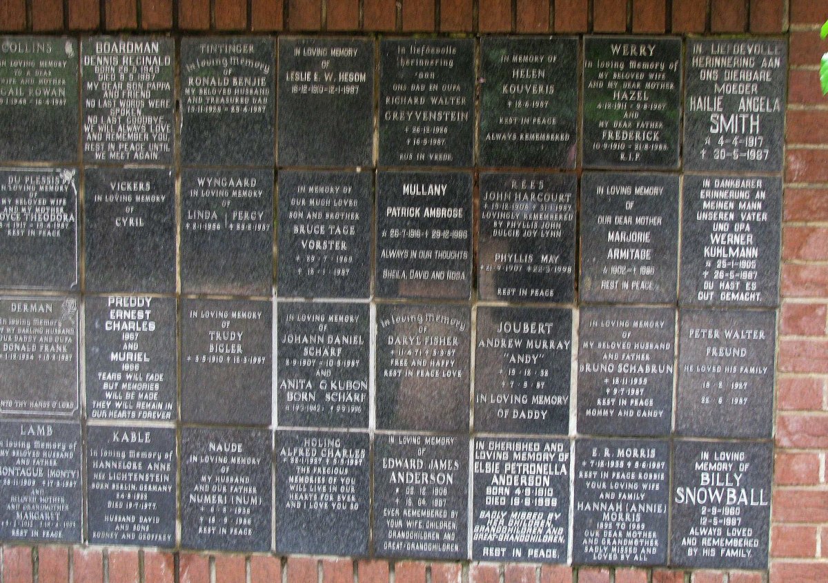 104 Memorial wall